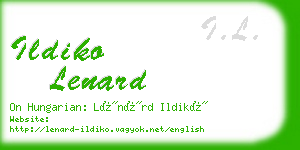 ildiko lenard business card